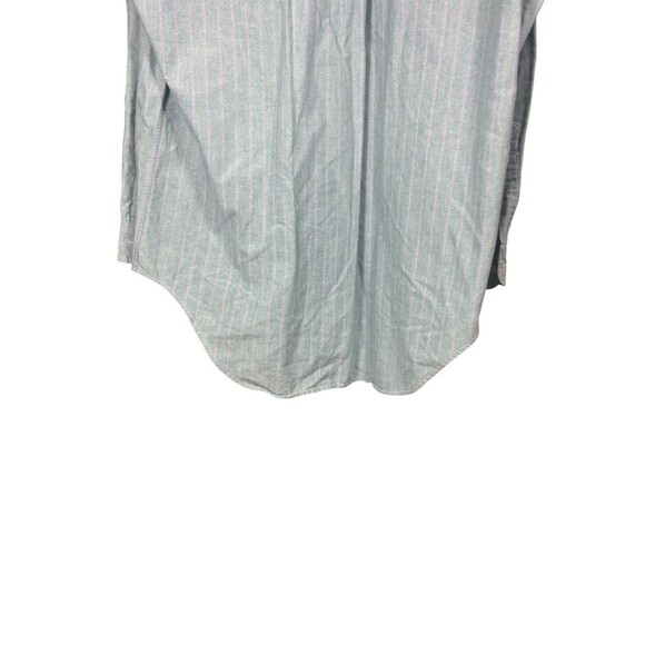 Vintage Abercrombie Fitch Shirt Mens Med Chambray Green The Big Shirt Button‎ - Picture 10 of 11